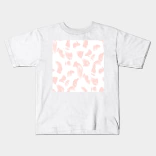 Blush over White Brushtroke Dots Kids T-Shirt